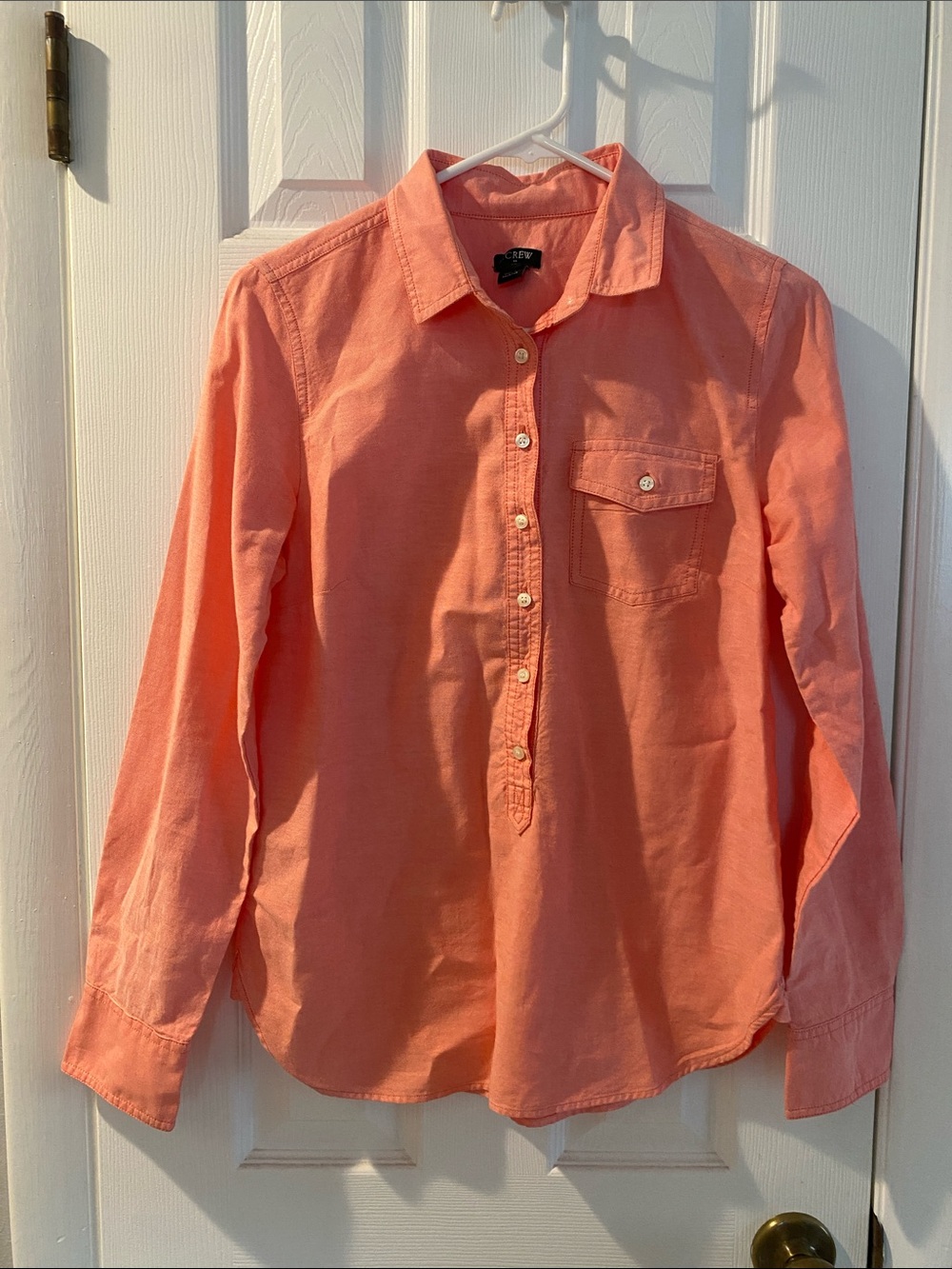 J. Crew Coral Button-Front Women's Shirt